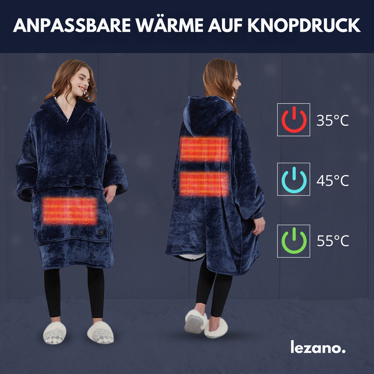HeatHoodie™ - Die Heizdecke zum Anziehen